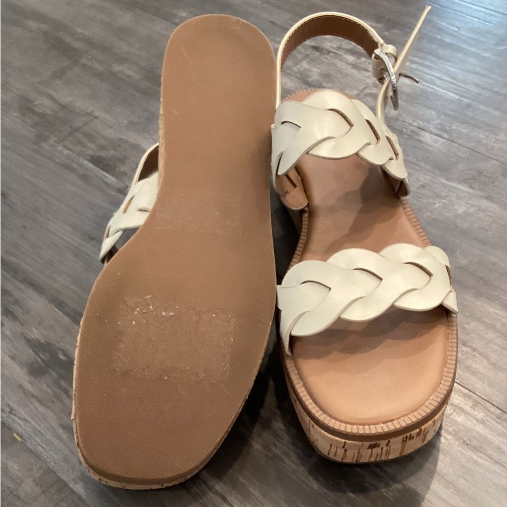 Women's Cream Braided Sandals
